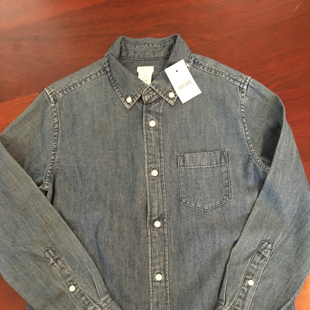 Boys Crewcuts Chambray L/S Button Down - Size 10
